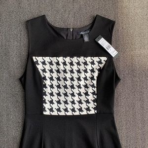 Black & White Sleeveless Midi Dress-Size 4/27 Waist